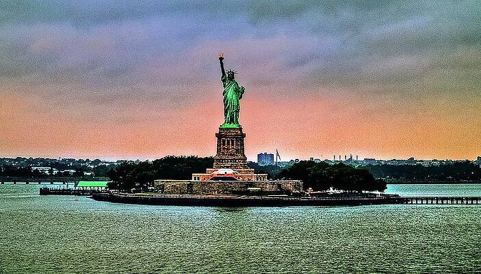 Dawn With Lady Liberty by Dean Williams Dawn With Lady Liberty by Dean Williams