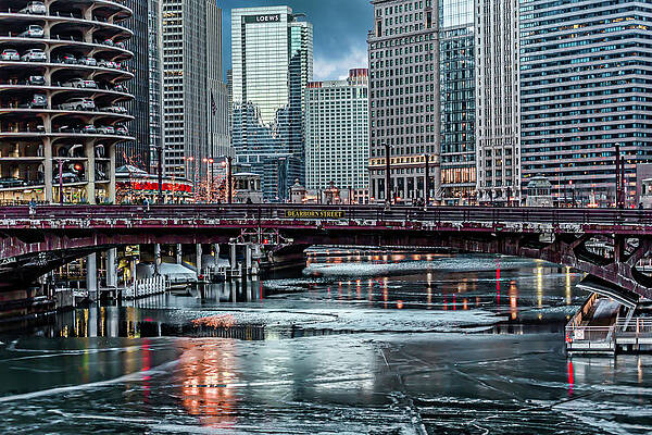 Dearborn Bridge Chicago River DSC_5130 by Raymond Kunst Dearborn Bridge Chicago River DSC_5130 by Raymond Kunst