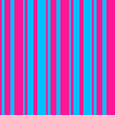 [ Thumbnail: Deep Pink and Deep Sky Blue Colored Pattern of Stripes Tote Bag ]