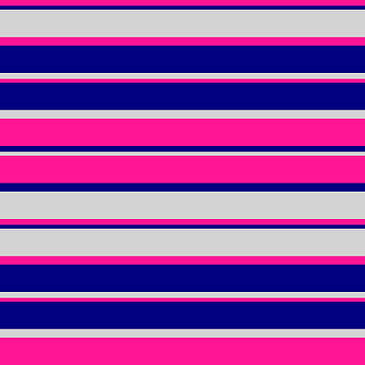 [ Thumbnail: Deep Pink, Blue, and Light Gray Colored Lined/Striped Pattern Poster ]