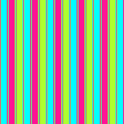 [ Thumbnail: Deep Pink, Light Green and Aqua Colored Lines/Stripes Pattern Art Print ]