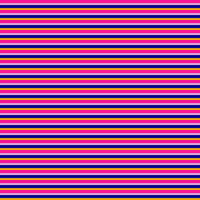 [ Thumbnail: Deep Pink, Plum, Dark Blue, and Orange Colored Lines Pattern Metal Print ]