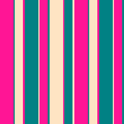 [ Thumbnail: Deep Pink, Teal, and Bisque Colored Lined Pattern Tote Bag ]