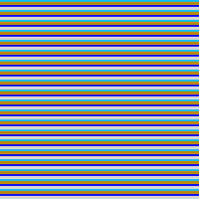 [ Thumbnail: Deep Sky Blue, Dark Goldenrod, Blue, and Light Gray Colored Striped/Lined Pattern Acrylic Print ]