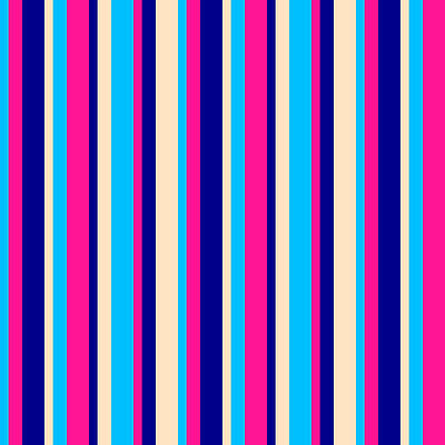 [ Thumbnail: Deep Sky Blue, Deep Pink, Dark Blue, and Bisque Colored Striped/Lined Pattern Acrylic Print ]
