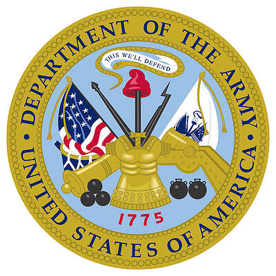 Wall Art - Digital Art - Department of the Army Emblem by Robert Banach