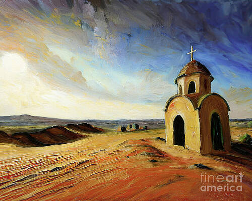 Light Digital Art - Desert Chapel by Macro Abundance
