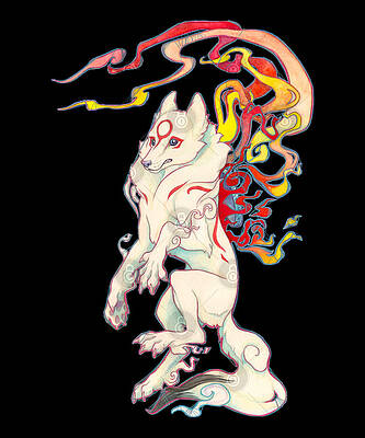 Okami Amaterasu Two Digital Art by Milford Martin - Pixels