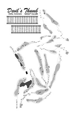 Wall Art featuring the digital art Devil's Thumb by Flop Shot Studio