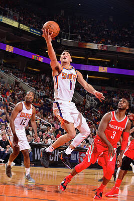 Wall Art - Photograph - Devin Booker and Chris Paul by Barry Gossage