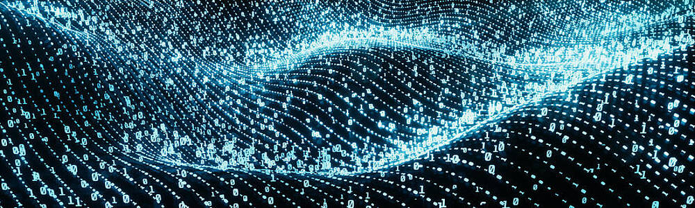 Digital Binary Code on Landscape by Cyril ROBERT