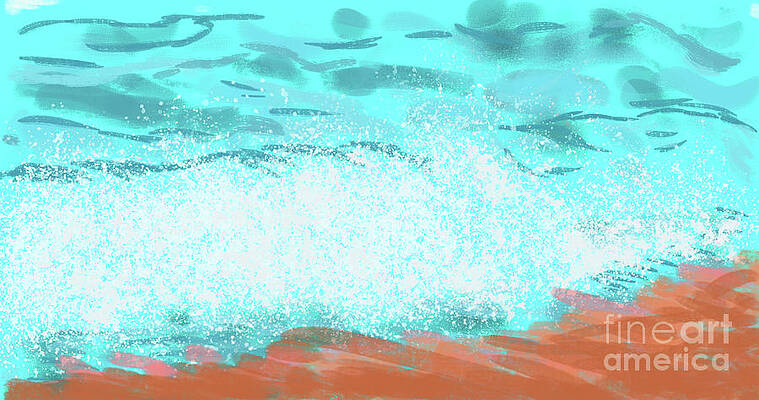 Digital painting of waves on a Limassol, Cyprus beach by PICS BY TONY Digital painting of waves on a Limassol, Cyprus beach by PICS BY TONY
