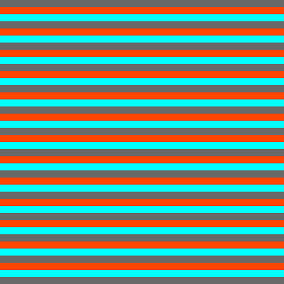 [ Thumbnail: Dim Grey, Red, and Aqua Colored Striped Pattern Acrylic Print ]