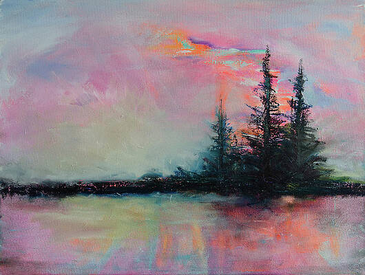 Dimming of the Day - Abstract Landscape painting on canvas by Deb Breton Dimming of the Day - Abstract Landscape painting on canvas by Deb Breton