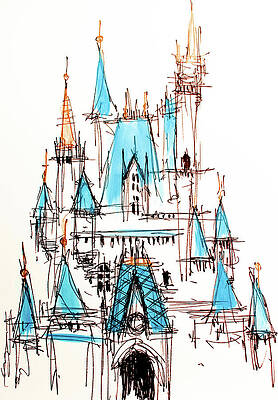 Disney Castle Drawings for Sale | Fine Art America