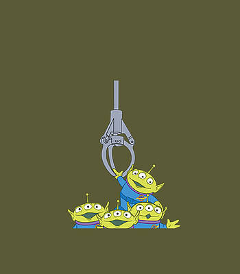  Digital Art - Disney Pixar Toy Story Aliens Claw Machine Pocket2 by Connaq Clair