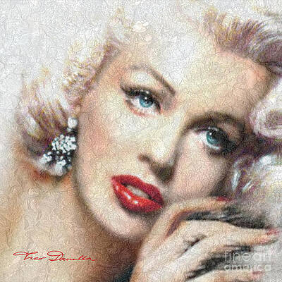 Marilyn Monroe red lips edition Painting by Andrew Read - Fine Art