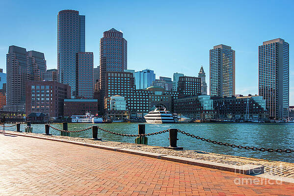 Wall Art - Photograph - Downtown Boston Skyline and Harborwalk Photo by Paul Velgos