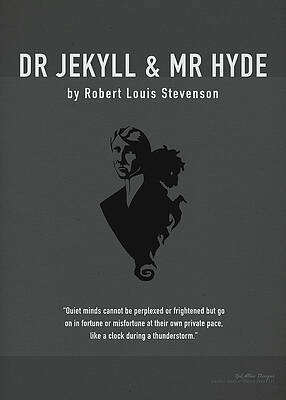 Wall Art - Mixed Media - Dr Jekyll and Mr Hyde by Robert Louis Stevenson Greatest Books Ever Art Print Series 181 by Design Turnpike