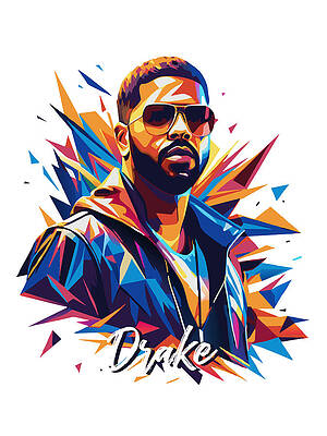 Wpap Digital Art - Drake #1 In WPAP Pop Art by Vector Artnesia