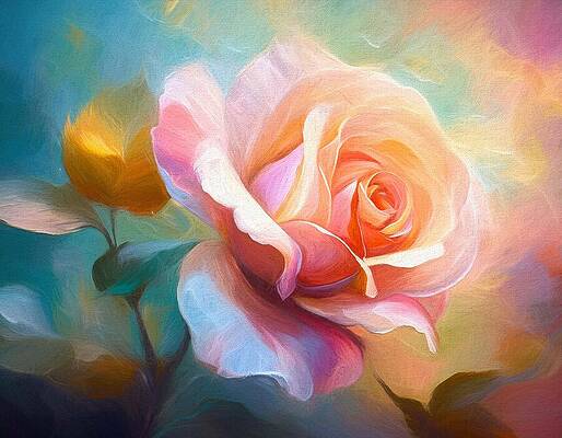 Wall Art - Mixed Media - Dreamy Rose by Susan Rydberg