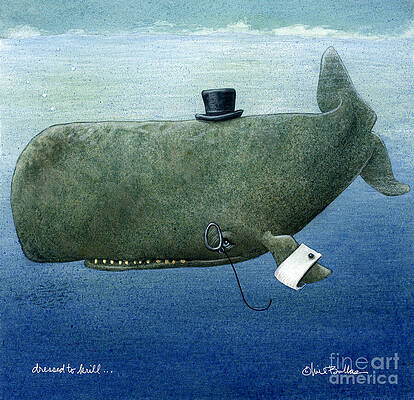 Wall Art - Painting - Dressed to krill... by Will Bullas