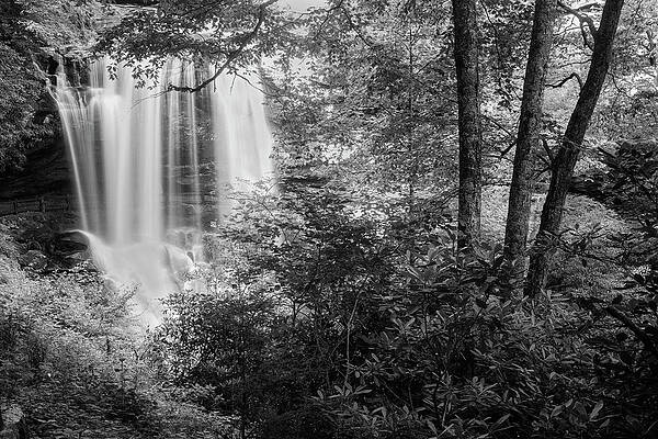Wall Art - Photograph - DryFalls Black and White - Blue Ridge Mountains by Bob Decker