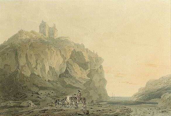 Dunotter Castle, Kincardineshire Print by Joseph Mallord William Turner