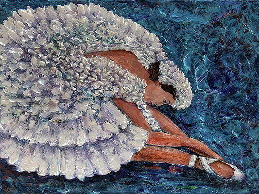 Dying Swan Dancer Anna Pavlova by OLena Art - Lena Owens Dying Swan Dancer Anna Pavlova by OLena Art - Lena Owens