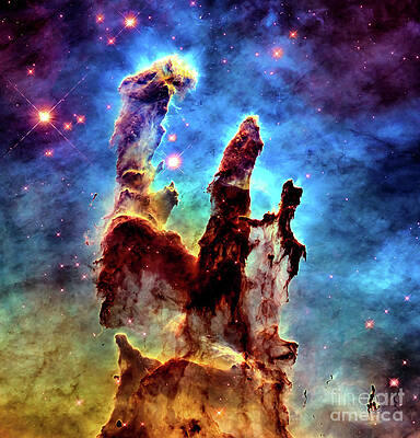 Wall Art - Photograph - Eagle Nebula Pillars of Creation in High Resolution by M G Whittingham
