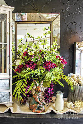 Easter Arragnement of Antiques by Susan Vineyard Easter Arragnement of Antiques by Susan Vineyard