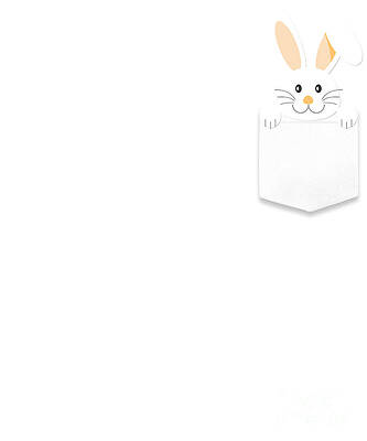 Wall Art - Digital Art - Easter Bunny Pocket by Flippin Sweet Gear