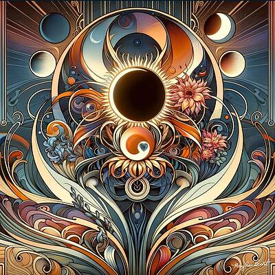 Wall Art - Digital Art - Eclipse- Change is Coming #8 by Mary Ann Benoit