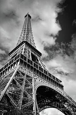 Wall Art - Photograph - Eiffel tower in black and white by Delphimages Paris Photography