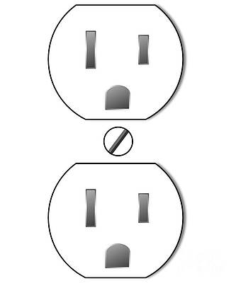 Wall Art - Digital Art - Electrical Outlet Halloween Costume by Flippin Sweet Gear