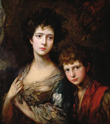 Elizabeth and Thomas Linley Print by Thomas Gainsborough