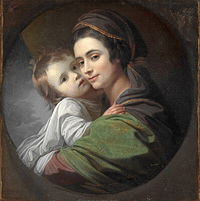 Elizabeth Shewell West and Her Son, Raphael Print by Benjamin West