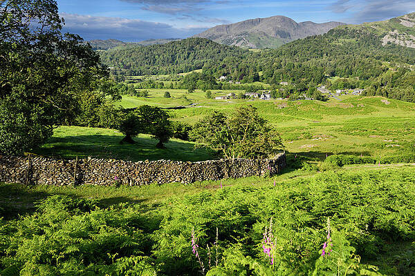 Elterwater village looking to Wetherlam and Old Man of Coniston by Reimar Gaertner Elterwater village looking to Wetherlam and Old Man of Coniston by Reimar Gaertner