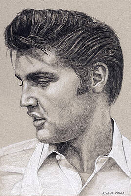 Elvis in Charcoal no. 267 by Rob De Vries Elvis in Charcoal no. 267 by Rob De Vries