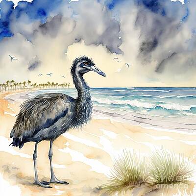 Feathered Head of a Blue Emu Bird Metal Print by DejaVu Designs - Fine Art  America