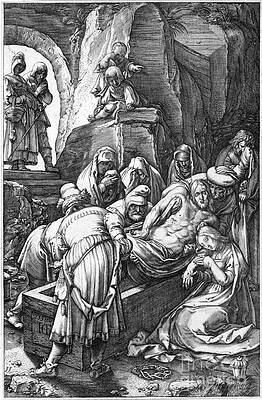 Wall Art - Drawing - Entombment of Christ by Hendrick Goltzius