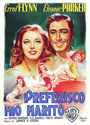 Wall Art - Photograph - ERROL FLYNN and ELEANOR PARKER in NEVER SAY GOODBYE -1946-, directed by JAMES V. KERN. by Album
