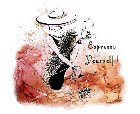 Wall Art - Painting - Espresso Yoursef by Miki De Goodaboom