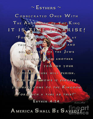 Wall Art - Digital Art - Esther Arise America by Constance Woods