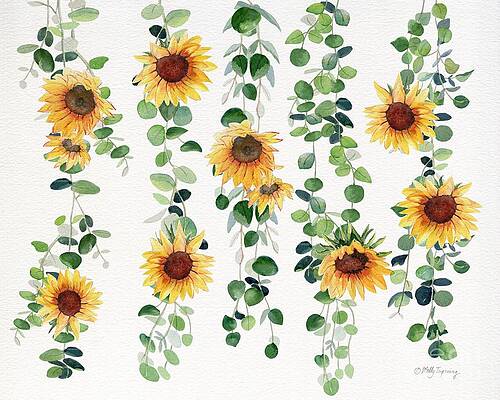 Eucalyptus and Sunflowers Garland by Melly Terpening Eucalyptus and Sunflowers Garland by Melly Terpening