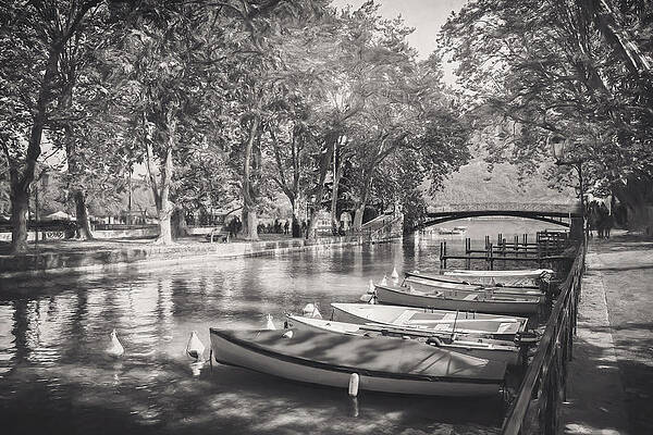 Wall Art - Photograph - European Canal Scenes Annecy France Vintage by Carol Japp