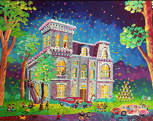 Wall Art - Digital Art - Evening at the Bee Hive, 1962 by Michael Ives