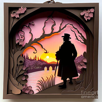 Evening Walk - Quilling by Jay Schankman Evening Walk - Quilling by Jay Schankman