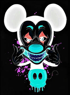 MICKEY MOUSE JOKER in NEGATIVE by Rob Hans MICKEY MOUSE JOKER in NEGATIVE by Rob Hans