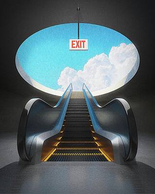 Wall Art - Digital Art - Exit strategy by Bespoke Cube